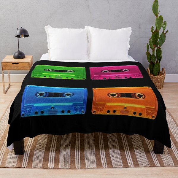 Item preview, Retro Neon Cassette Tape Pop Art Grid  designed and sold by LazyDayzCo.