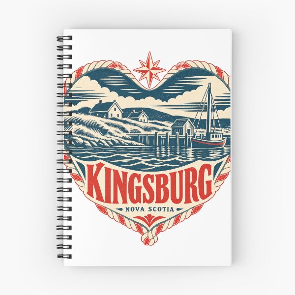 Item preview, Kingsburg Canada Travel Souvenir Nautical Woodcut Heart designed and sold by VisualArtsOasis.
