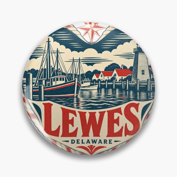 Item preview, Lewes USA Travel Souvenir Nautical Woodcut Heart designed and sold by VisualArtsOasis.