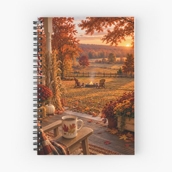 Item preview, Autumn Porch Sunset View designed and sold by PuzzlingRooster.