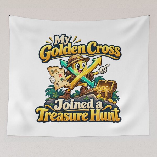 Item preview, Golden Cross Treasure Hunt Trading Cartoon Art designed and sold by Bikivuno.