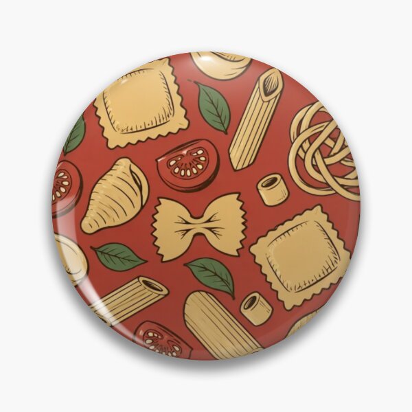 Item preview, Pasta Shapes Seamless Pattern | Retro Italian Kitchen Rigatoni Farfalle Repeat designed and sold by StickyGuys.