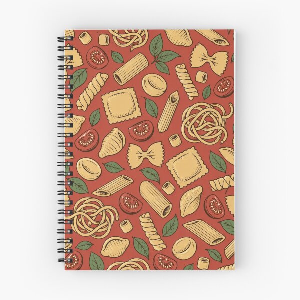 Item preview, Pasta Shapes Seamless Pattern | Retro Italian Kitchen Rigatoni Farfalle Repeat designed and sold by StickyGuys.