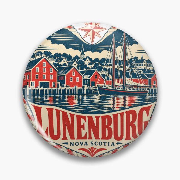 Item preview, Lunenburg Canada Travel Souvenir Nautical Woodcut Heart designed and sold by VisualArtsOasis.