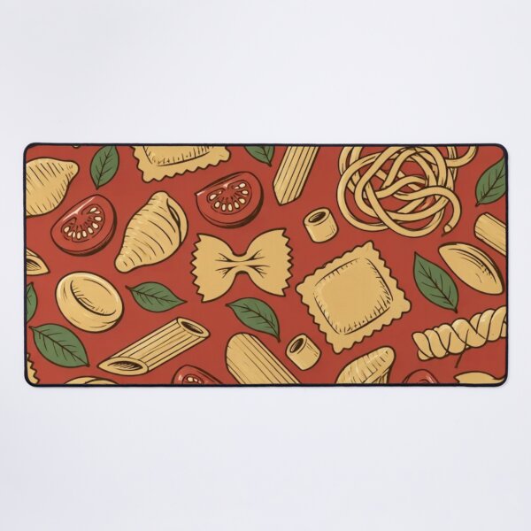 Item preview, Pasta Shapes Seamless Pattern | Retro Italian Kitchen Rigatoni Farfalle Repeat designed and sold by StickyGuys.