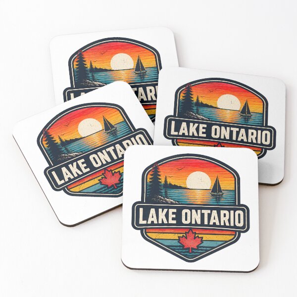 Item preview, Lake Ontario Sunset T-Shirt | Vintage Canada Maple Leaf Lake Life Tee designed and sold by graphic-genie.