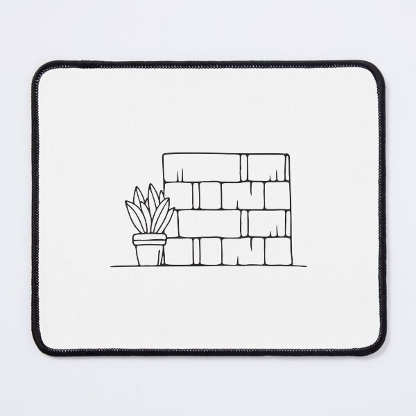 Item preview, An illustration of a wall near a potted plant designed and sold by rasagamastore.