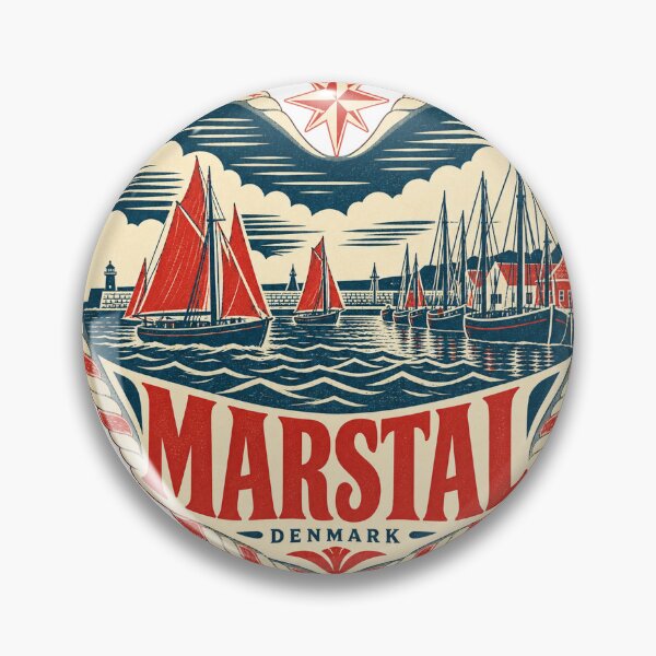 Item preview, Marstal Denmark Travel Souvenir Nautical Woodcut Heart designed and sold by VisualArtsOasis.
