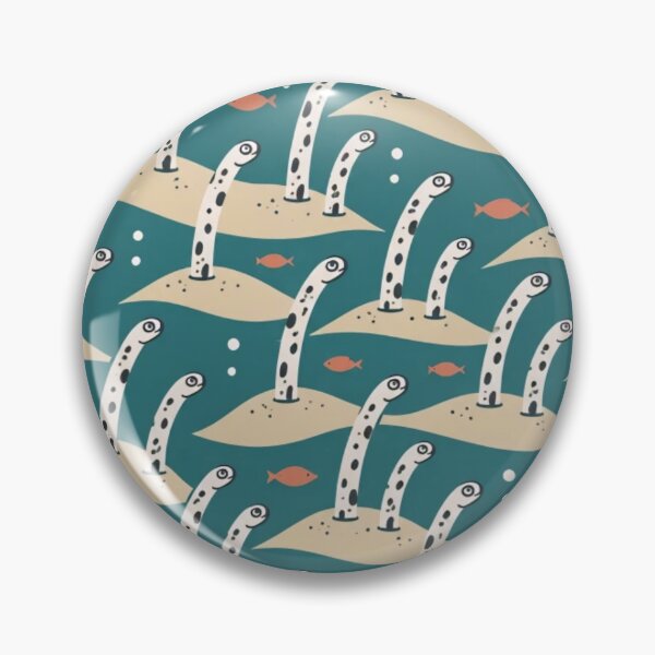 Item preview, Garden Eel Mid Century Seamless Pattern | Cute Garden Eels Ocean Sand Repeat designed and sold by StickyGuys.