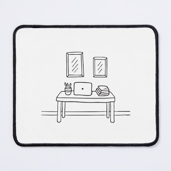 Item preview, An illustration of a wall with frame behind a working desk designed and sold by rasagamastore.