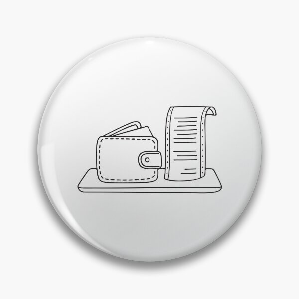 Item preview, An illustration of a wallet beside a receipt on a counter designed and sold by rasagamastore.