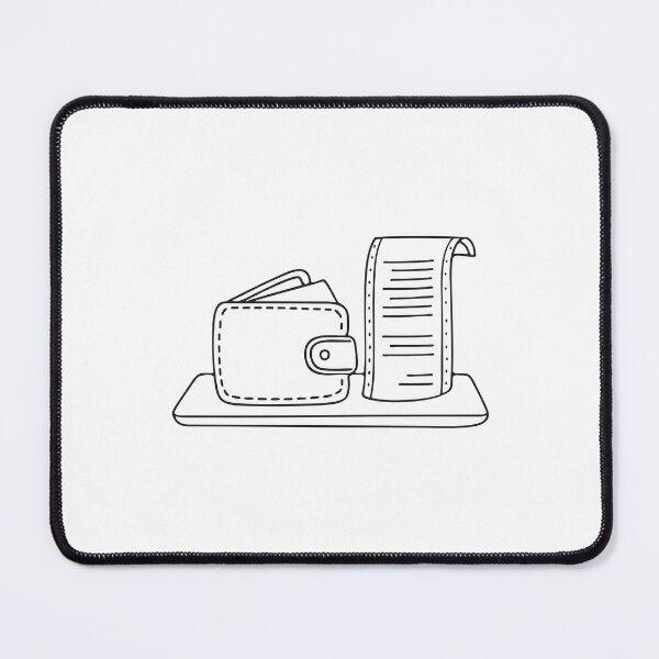 Item preview, An illustration of a wallet beside a receipt on a counter designed and sold by rasagamastore.