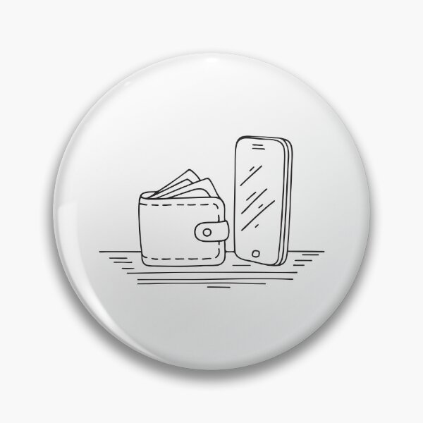 Item preview, An illustration of a wallet beside a smartphone on a desk designed and sold by rasagamastore.