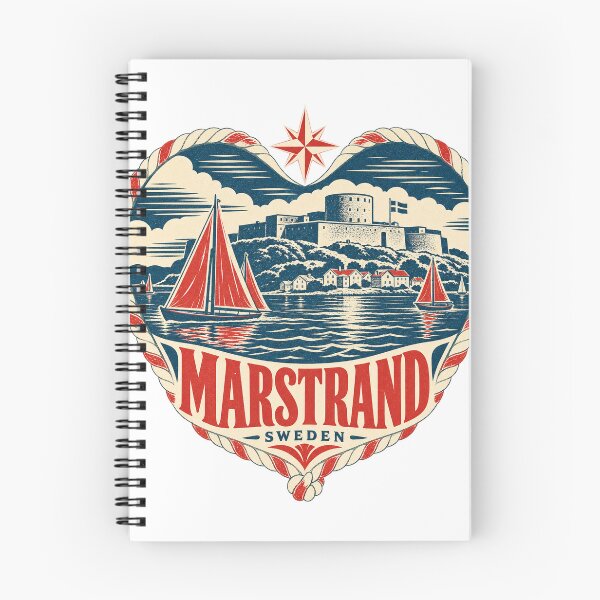 Item preview, Marstrand Sweden Travel Souvenir Nautical Woodcut Heart designed and sold by VisualArtsOasis.