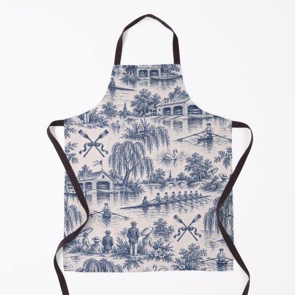 Item preview, Vintage Rowing Toile Seamless Pattern | Rowing Crew Regatta Toile de Jouy designed and sold by StickyGuys.