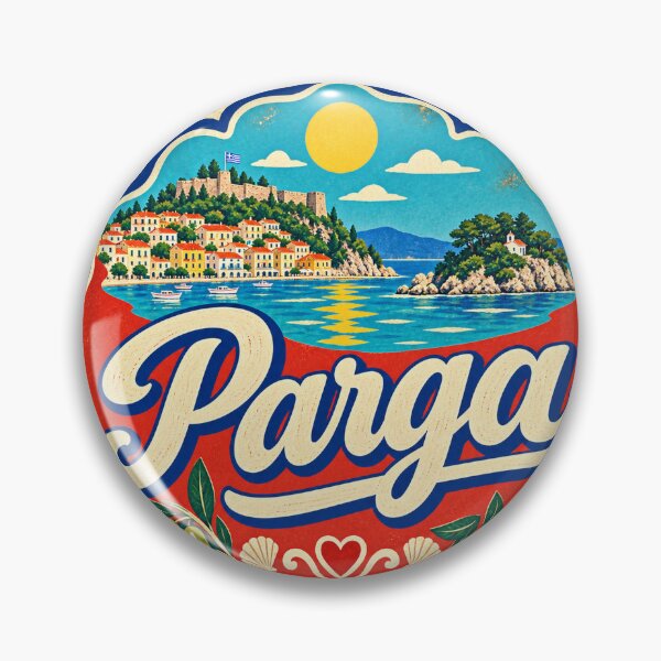 Item preview, Parga Greece Travel Souvenir Painted Mediterranean Sign designed and sold by VisualArtsOasis.