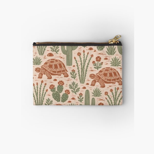 Item preview, Desert Tortoise Linocut Seamless Pattern | Mojave Saguaro Southwest Block Print designed and sold by StickyGuys.