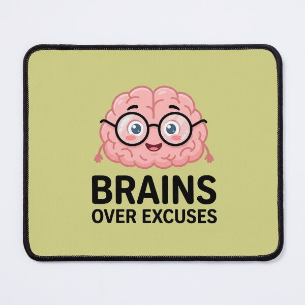 Item preview, Brain Over Excuses Self Control Motivational Quote designed and sold by WallMuseStudio .