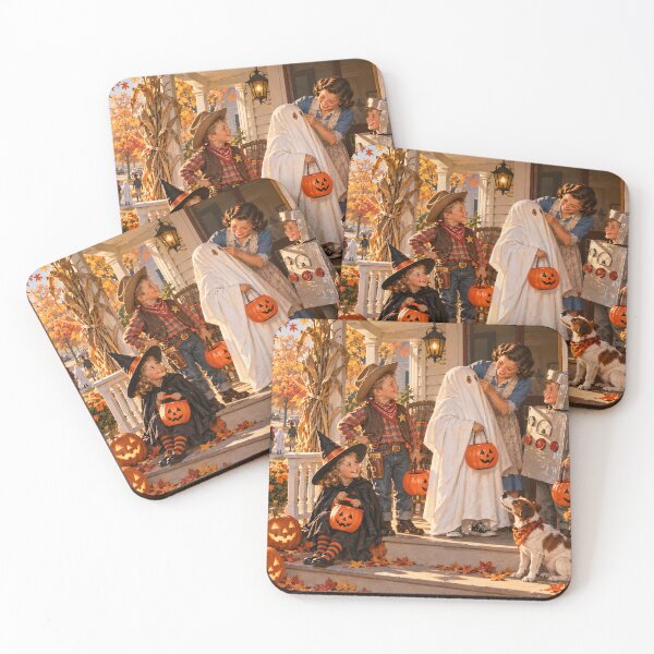 Item preview, Vintage Halloween Trick or Treat Porch designed and sold by PuzzlingRooster.
