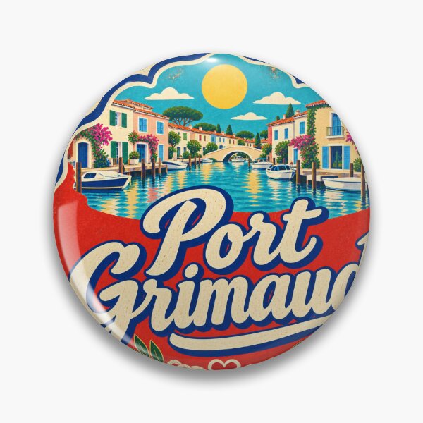 Item preview, Port Grimaud France Travel Souvenir Painted Mediterranean Sign designed and sold by VisualArtsOasis.