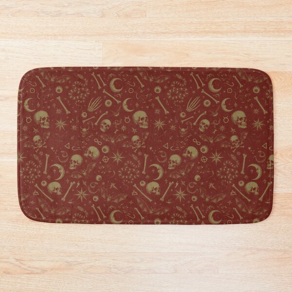 Item preview, Goth Spooky Victorian Witch dark Red & Gold pattern  designed and sold by astrazero.