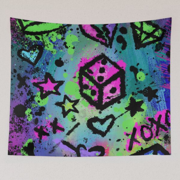 Item preview, Colorful Doodle Graffiti Art designed and sold by Super Neon Pixels .