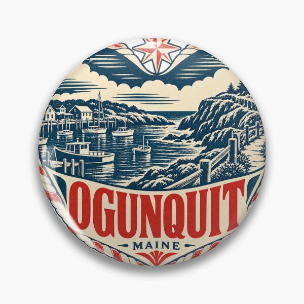 Item preview, Ogunquit USA Travel Souvenir Nautical Woodcut Heart designed and sold by VisualArtsOasis.