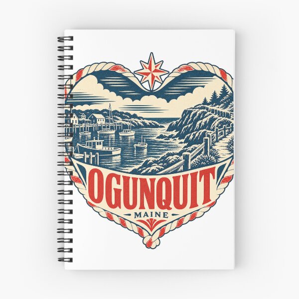 Item preview, Ogunquit USA Travel Souvenir Nautical Woodcut Heart designed and sold by VisualArtsOasis.
