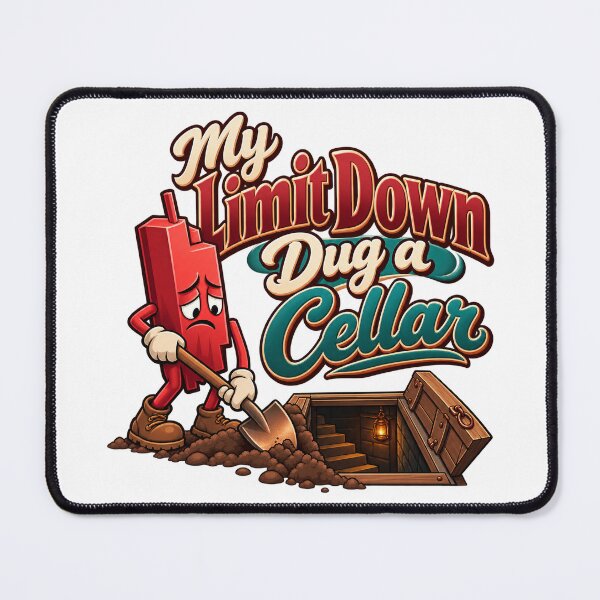 Item preview, Limit Down Dug a Cellar Funny Trading Cartoon designed and sold by Bikivuno.