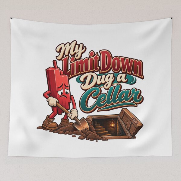 Item preview, Limit Down Dug a Cellar Funny Trading Cartoon designed and sold by Bikivuno.