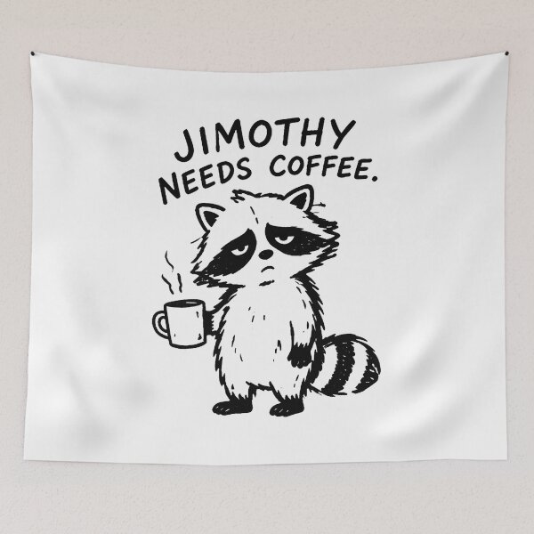Item preview, Jimothy Raccoon lazy meme designed and sold by ViolettaGlass.