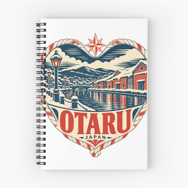 Item preview, Otaru Japan Travel Souvenir Nautical Woodcut Heart designed and sold by VisualArtsOasis.