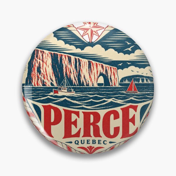 Item preview, Perce Canada Travel Souvenir Nautical Woodcut Heart designed and sold by VisualArtsOasis.