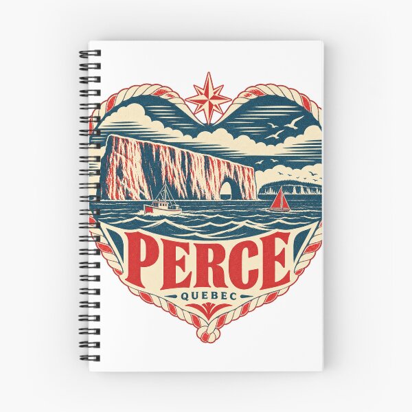 Item preview, Perce Canada Travel Souvenir Nautical Woodcut Heart designed and sold by VisualArtsOasis.