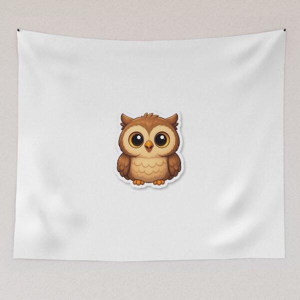 Item preview, Cute Kawaii Owl | Woodland Autumn Forest Character designed and sold by LearnFunStore.
