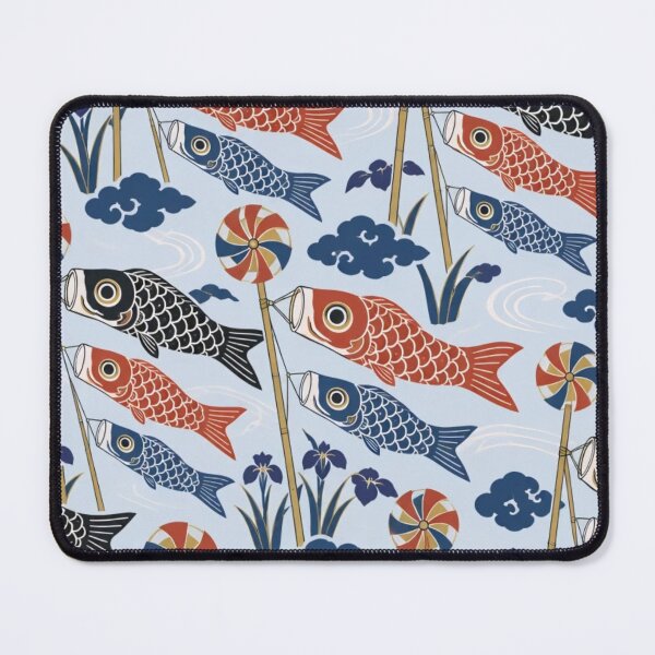 Item preview, Koinobori Seamless Pattern | Japanese Carp Streamers Woodblock Children's Day designed and sold by StickyGuys.