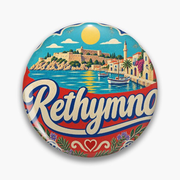 Item preview, Rethymno Greece Travel Souvenir Painted Mediterranean Sign designed and sold by VisualArtsOasis.