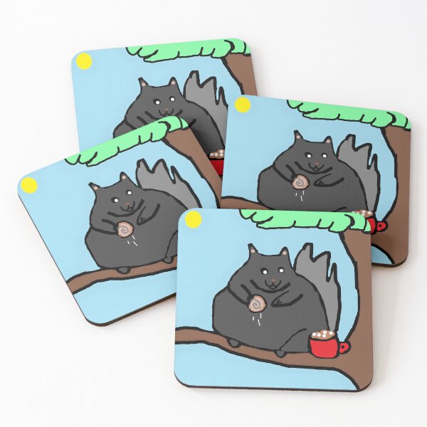 Item preview, Chubby Squirrel Coffee Lover designed and sold by UkeleryMEi.