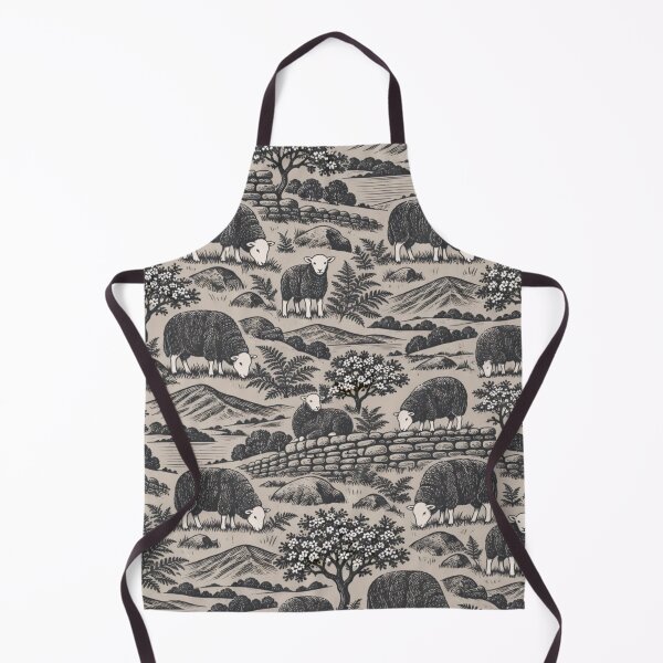 Item preview, Herdwick Sheep Woodcut Seamless Pattern | Lake District Fell Sheep Repeat designed and sold by StickyGuys.
