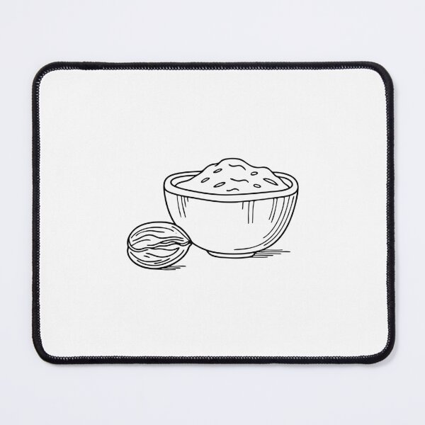 Item preview, An illustration of walnut beside a ceramic bowl with almonds designed and sold by rasagamastore.