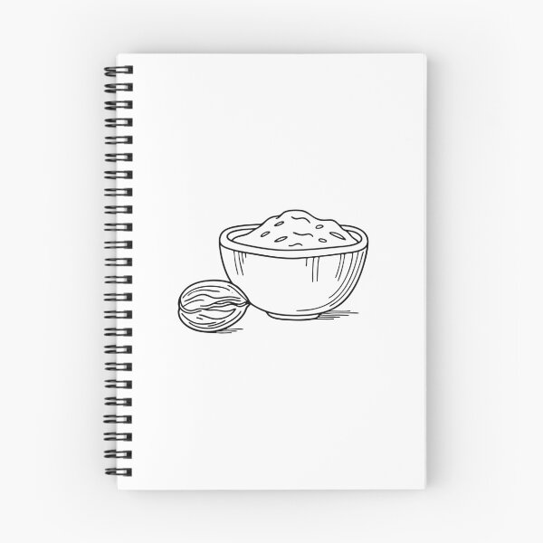 Item preview, An illustration of walnut beside a ceramic bowl with almonds designed and sold by rasagamastore.