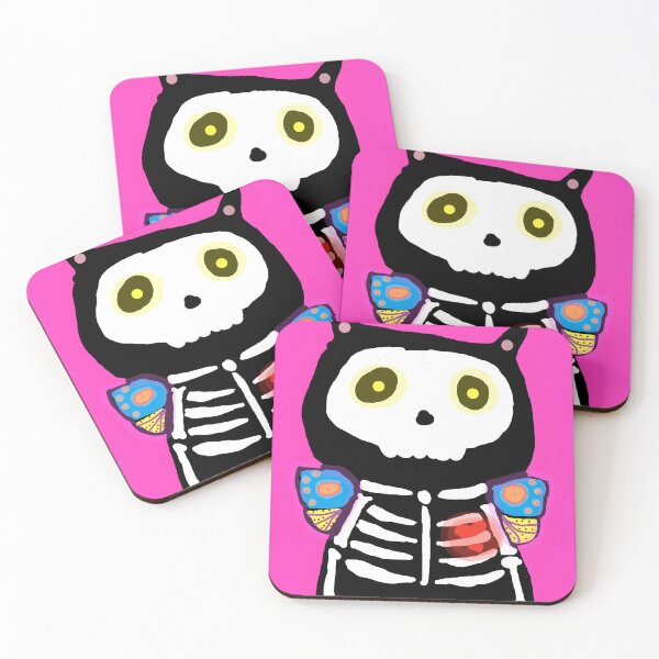 Item preview, Day Of The Dead Calavera Cat Skeleton designed and sold by UkeleryMEi.