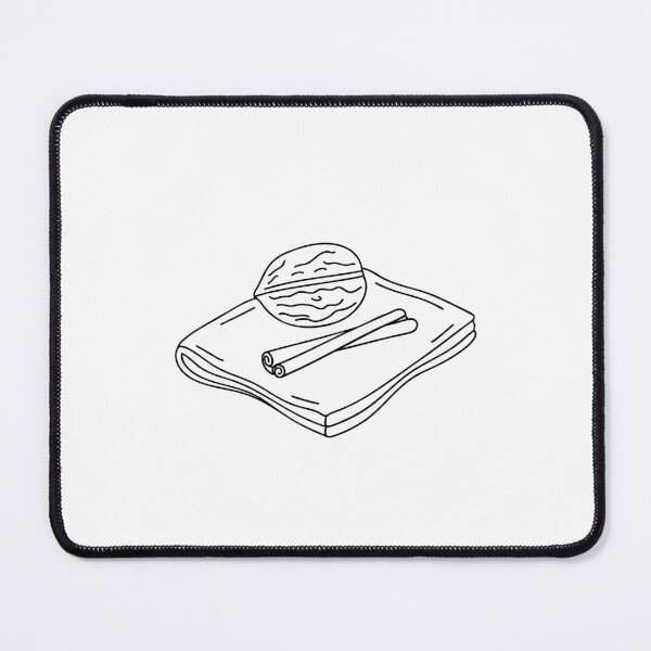 Item preview, An illustration of walnut on a cloth napkin with cinnamon sticks designed and sold by rasagamastore.