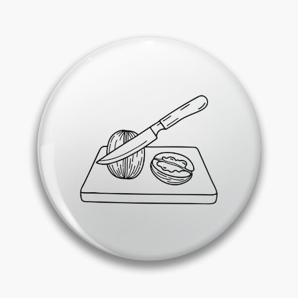 Item preview, An illustration of walnut on a kitchen counter with a knife designed and sold by rasagamastore.
