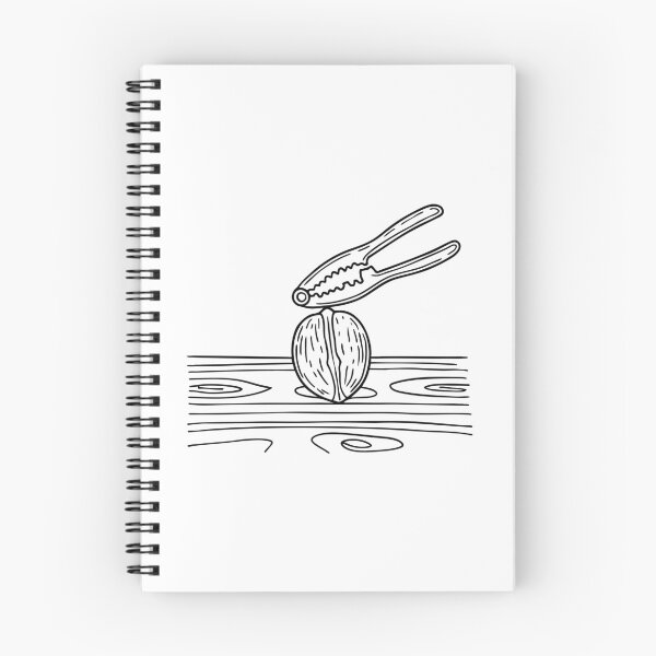 Item preview, An illustration of walnut on a wooden table with a nutcracker designed and sold by rasagamastore.