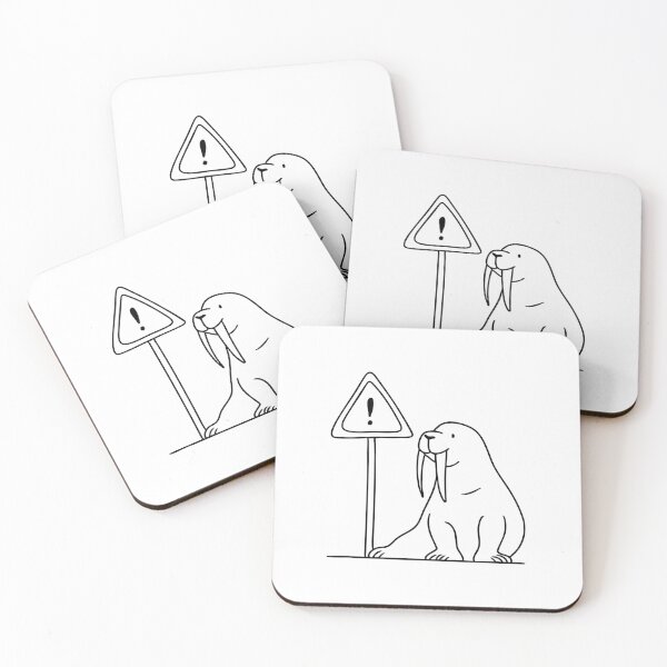 Item preview, An illustration of walrus beside a polar bear warning sign designed and sold by rasagamastore.