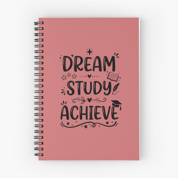 Item preview, Dream Study Achieve Motivational Student Quote Typography designed and sold by WallMuseStudio .