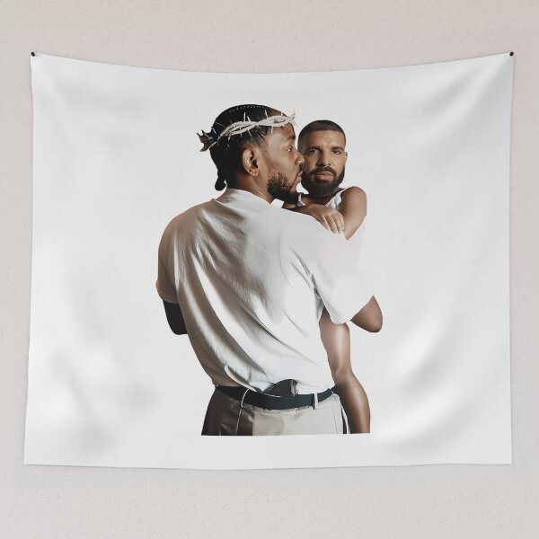 Aperçu de l'œuvre Kendrick Lamar tenant le bébé Drake créée et vendue par lonsuns.