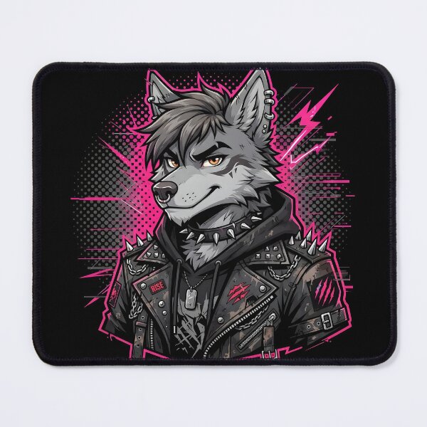 Item preview, Furry Wolf Urban Streetwear Graphic - Edgy Gray Wolf Art designed and sold by DuckOddity.
