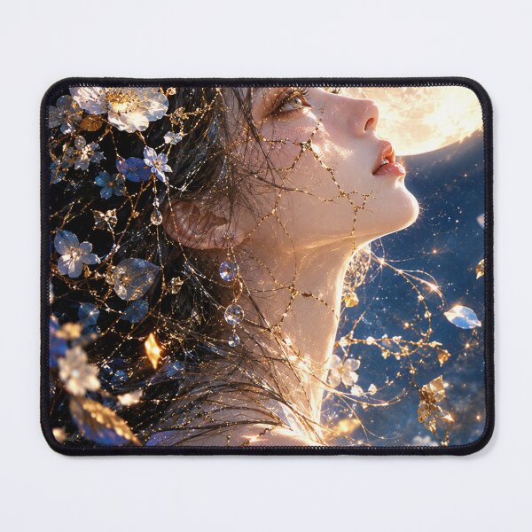 Item preview, Moonlight — Japanese Kintsugi Female Portrait designed and sold by KINTSUGI-LUMI.